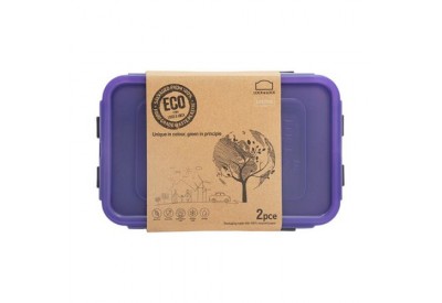 Lock & Lock Eco Stackable Airtight Container 2 Piece (1 x 1.4 litre / 1 x 1.0 litre)